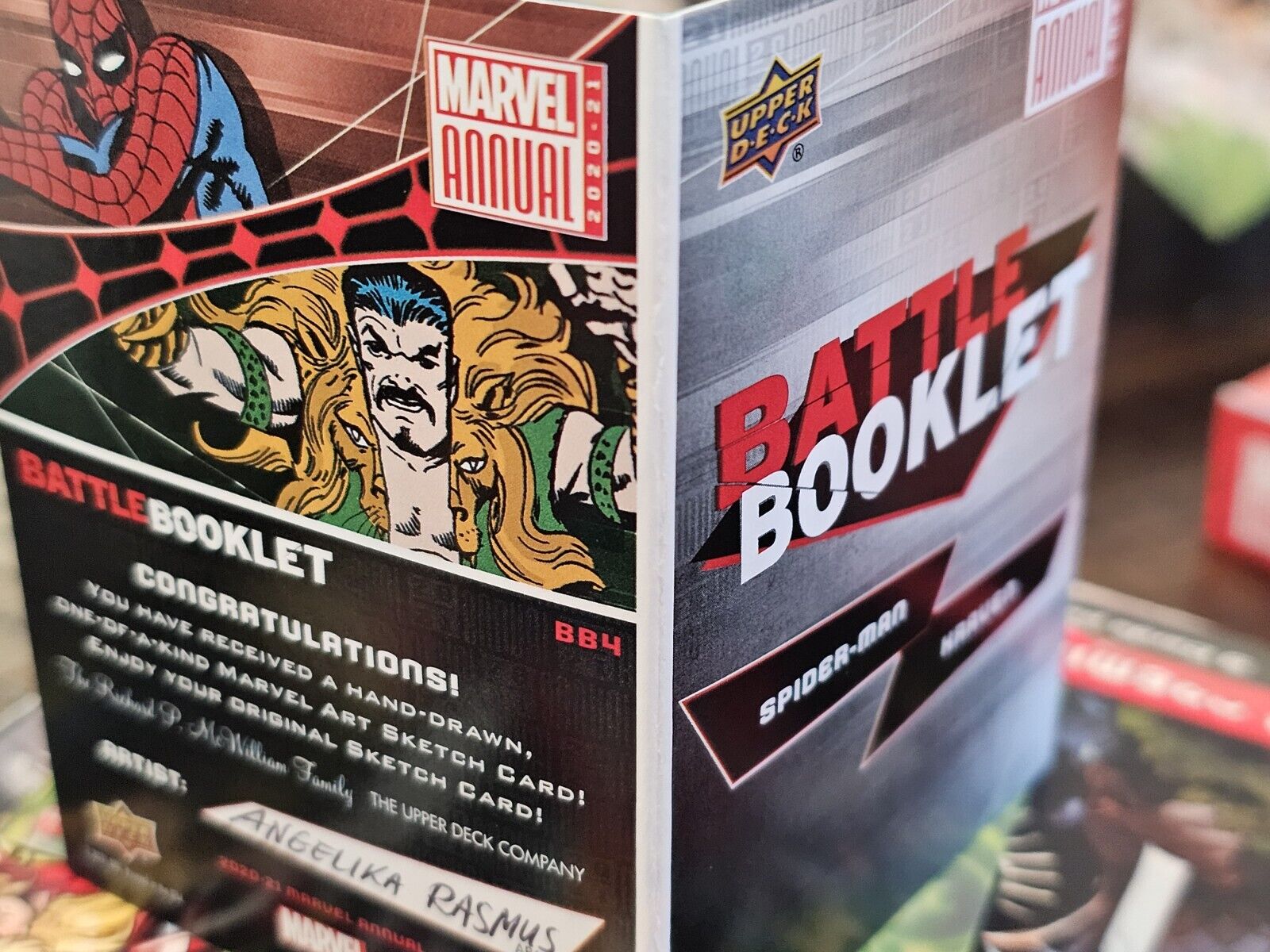 2020-21 Marvel Annual Battle Booklet BB4 Spider-Man Kraven Angelika Rasmus