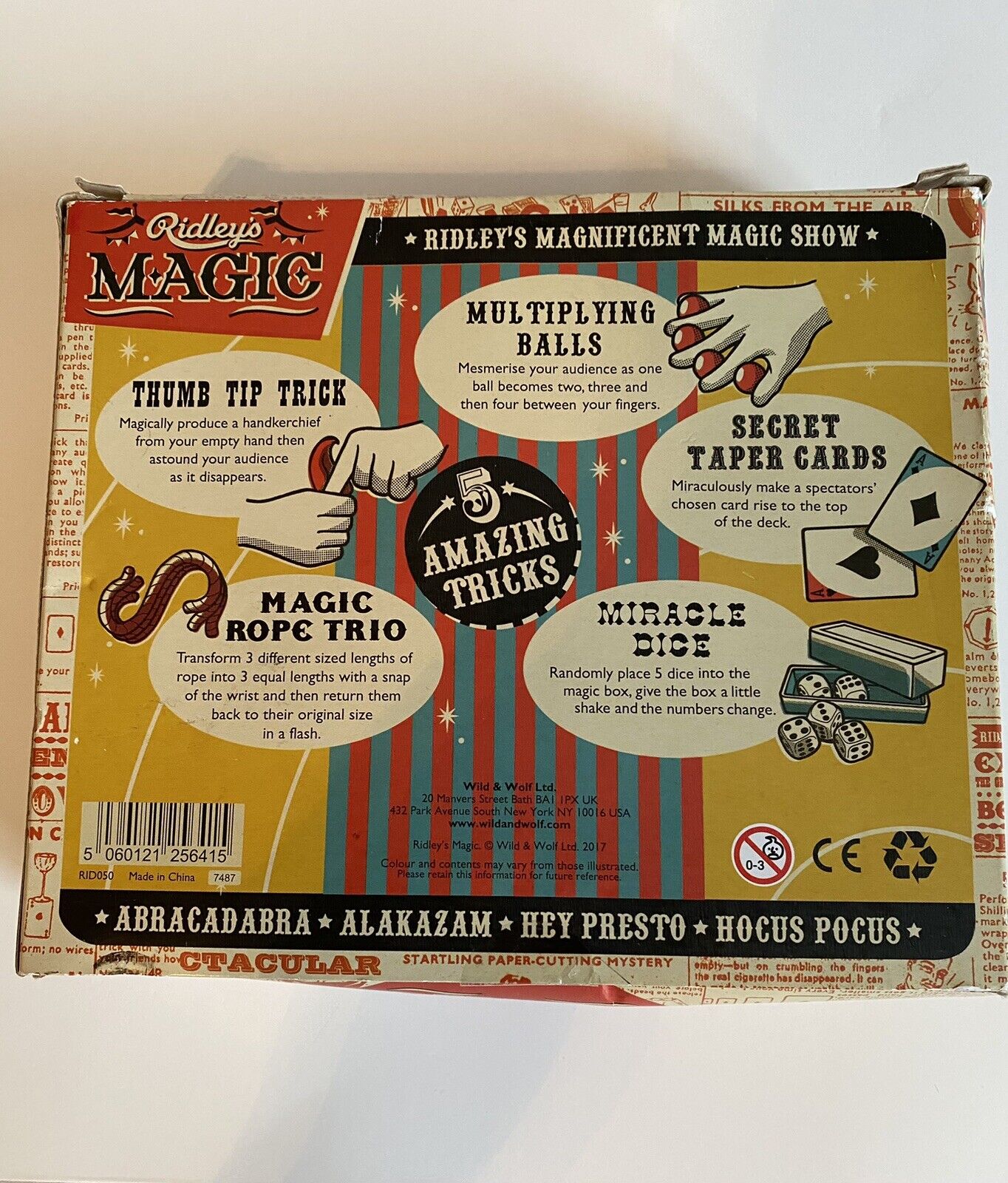Ridley\'s Magic Kit, 5 Tricks, Magnificent Magic Show  NEW (G18)