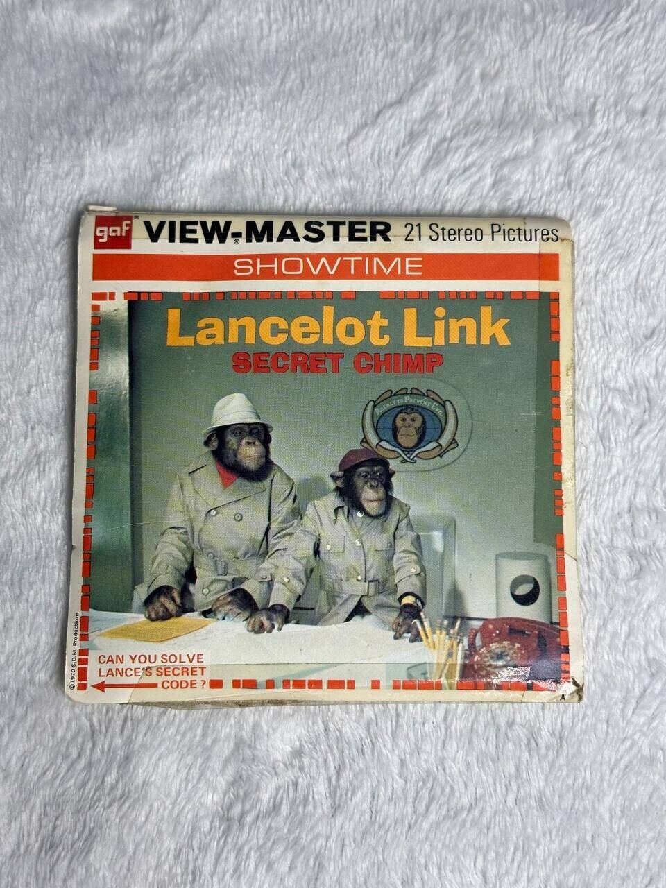 Vintage Lancelot Link Secret Chimp TV Show view-master 3 Reels Packet GAF B504