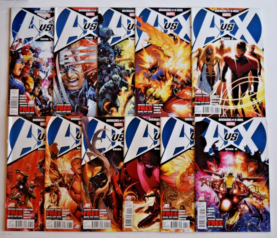AVENGERS VS. X-MEN (2012) 11 ISSUE COMIC RUN #1-12 MARVEL COMICS