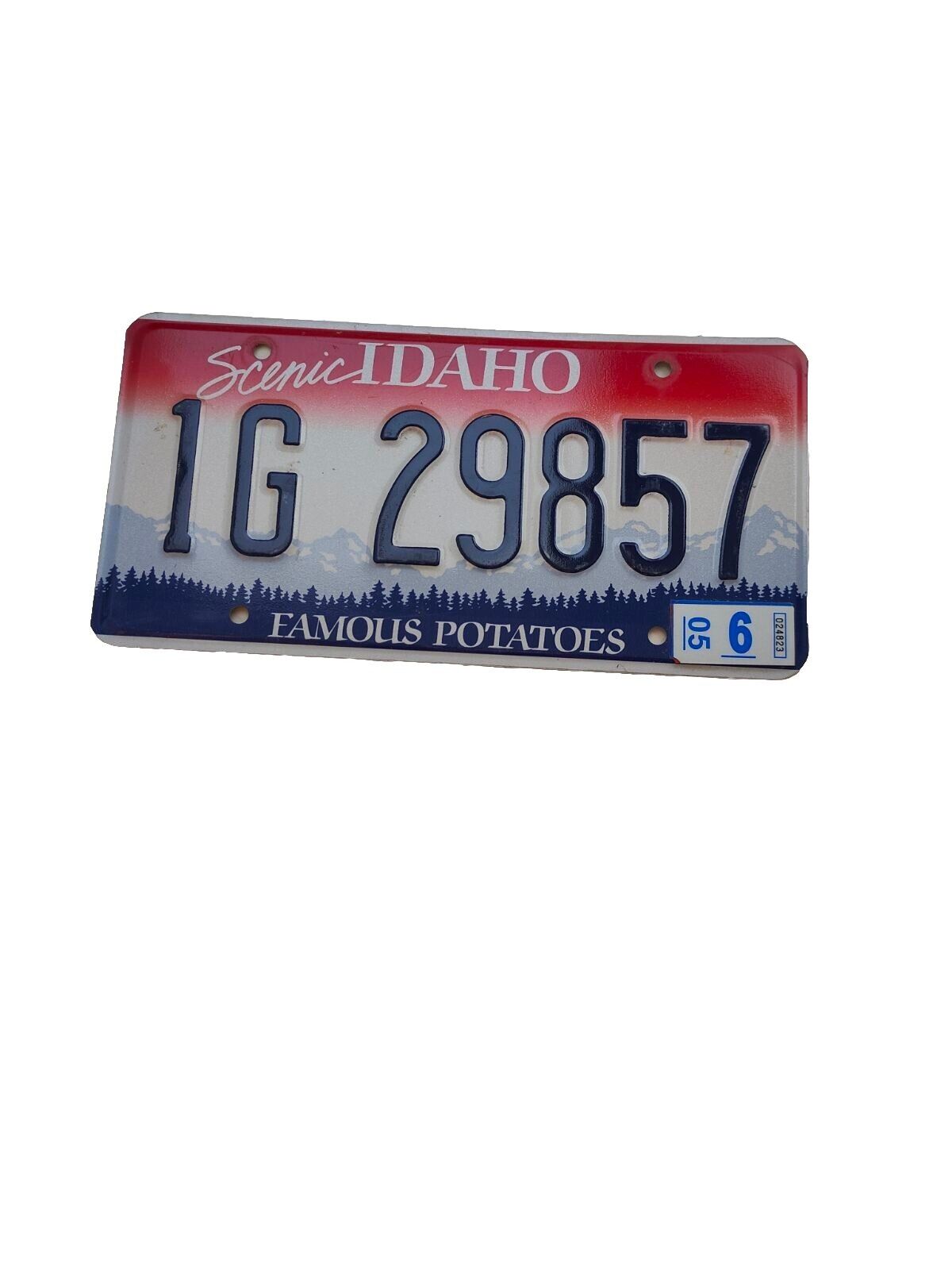 2005 Scenic Idaho License Plate Gem County Famous Potatoes # 1G 29857 Man Cave 