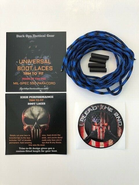 1 pair .. 6' Boot Laces ...MIL- SPEC 550 Paracord ..+ 1 Decal ....Thin Blue Line