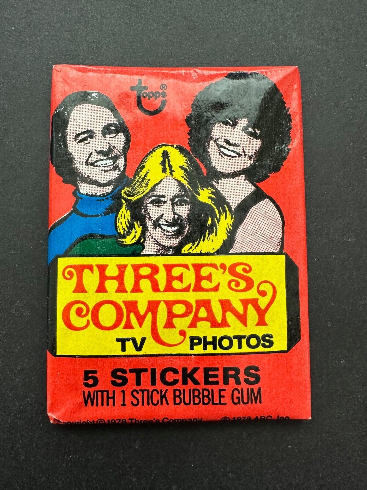 Vintage 1978 Topps THREE\'S COMPANY Sealed wax Pack Trading Cards