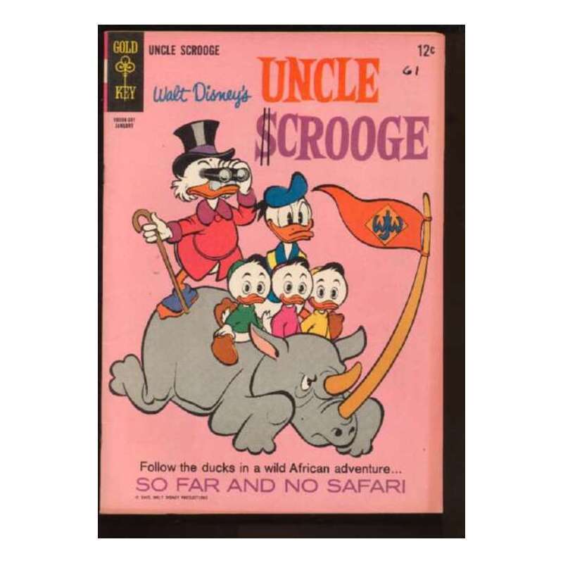 Uncle Scrooge (1953 series) #61 in Fine condition. Dell comics [n;