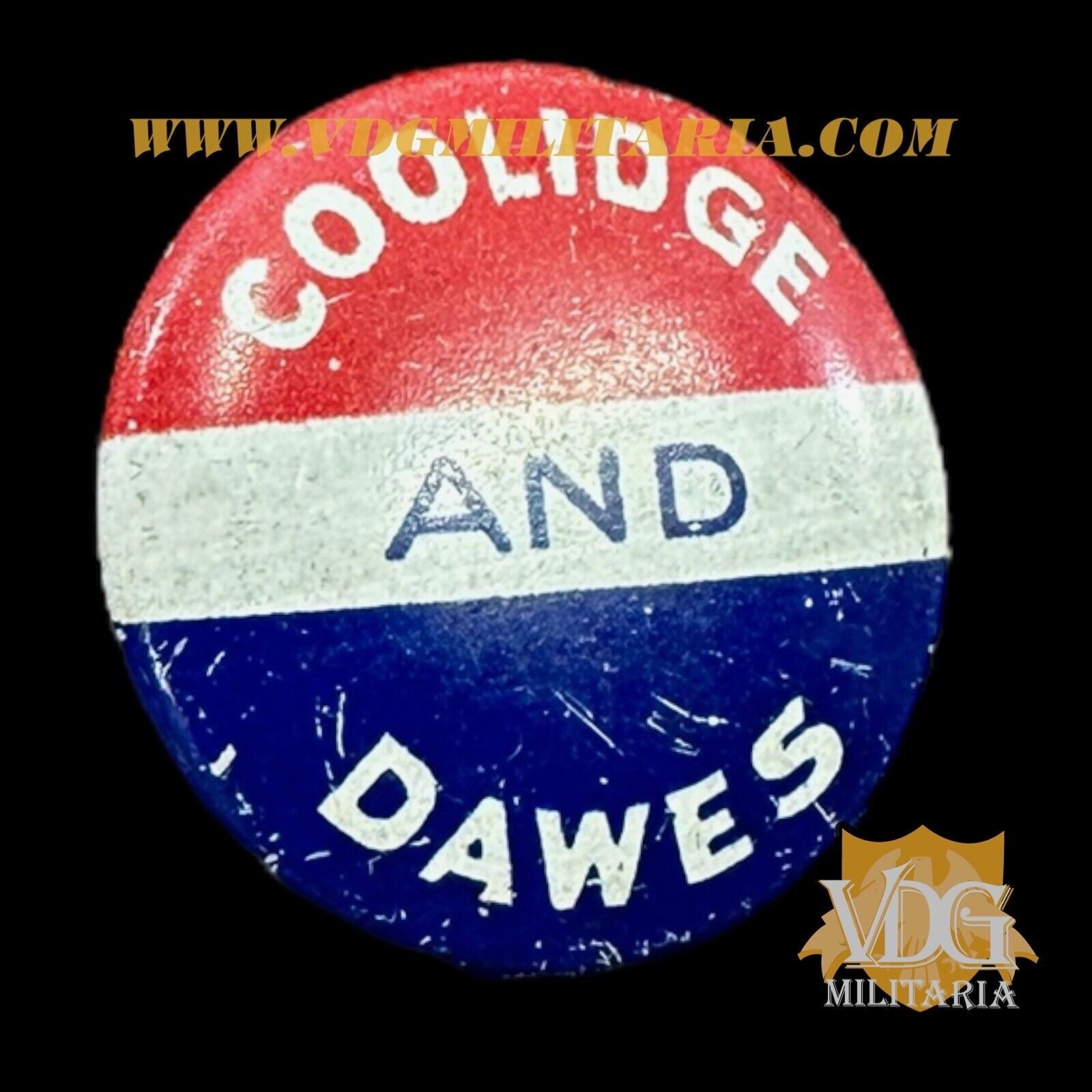 1924 1928 Presidential Campaign Coolidge and Dawes Political Button Pin #Y179