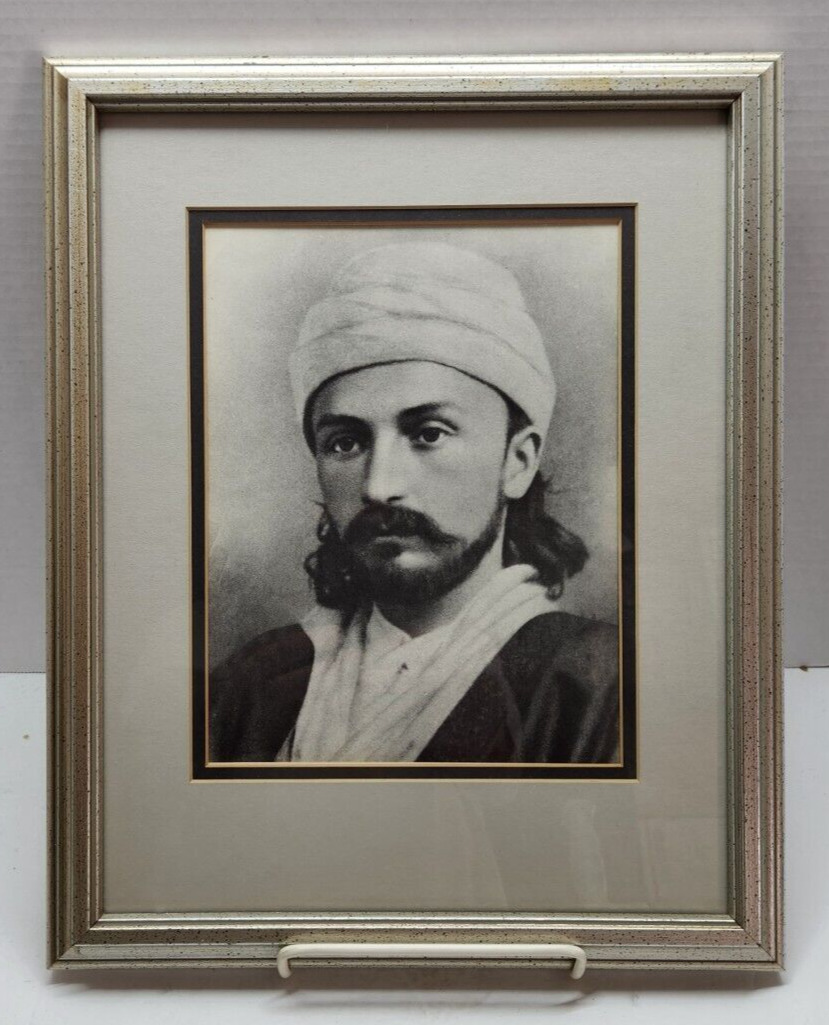 Framed Photo Persian Prophet Abdul Baha, Leader of Baháʼí Faith Religion