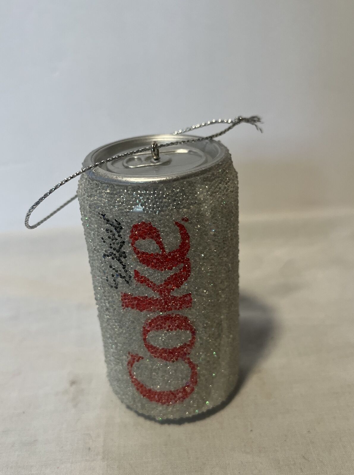 Diet Coke Coca Cola Can Holiday Ornament Soda Drink Hanging Christmas Sparkle 3”