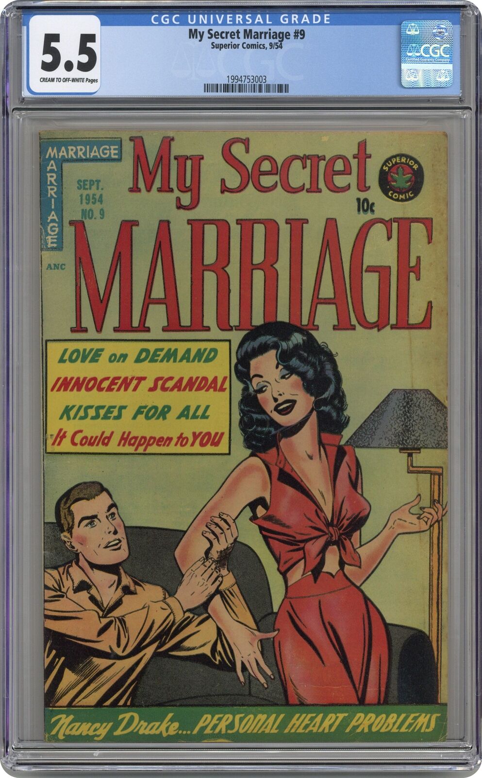 My Secret Marriage #9 CGC 5.5 1954 1994753003