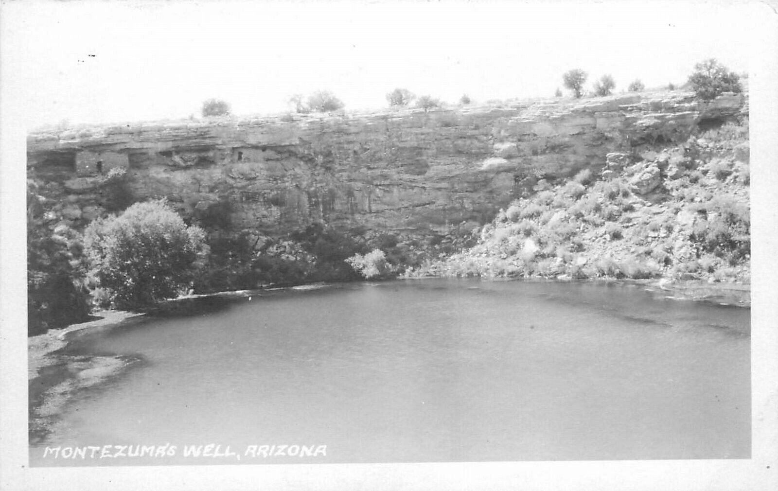 Postcard RPPC Arizona Montezuma Well 1920s Indian Ruins AZ24-1563
