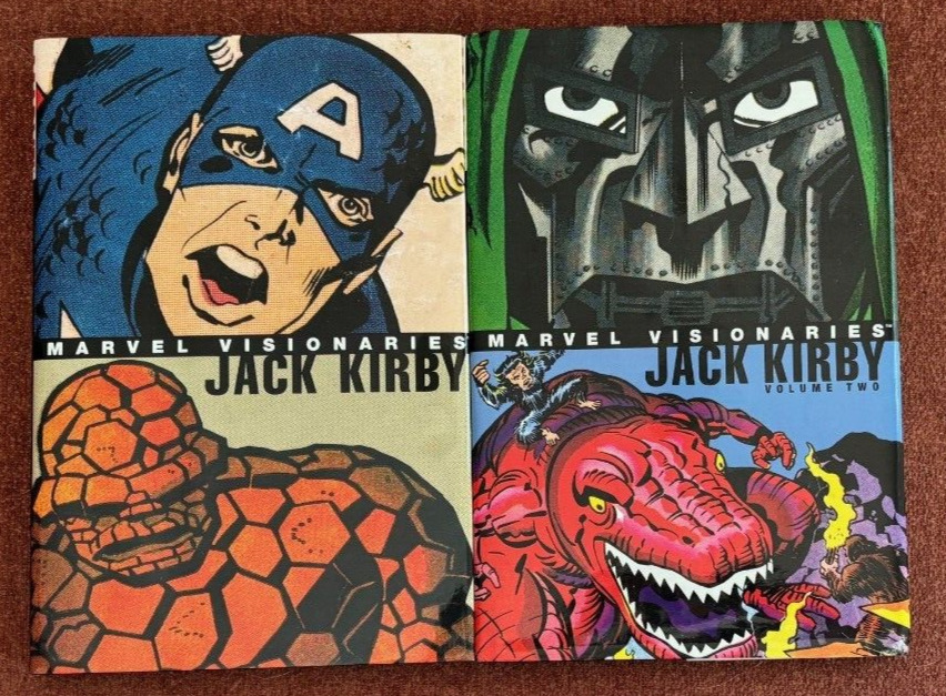LOT of TWO Marvel Visionaries Jack Kirby Vol 1 & 2 1ST Prints HC Set Thor FF Cap