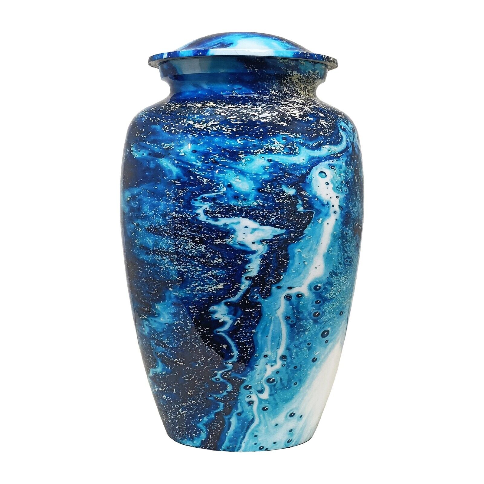 Adult Large Blue Ocean Cremation Urns for Human Ashes  Beloved Ashes Urn