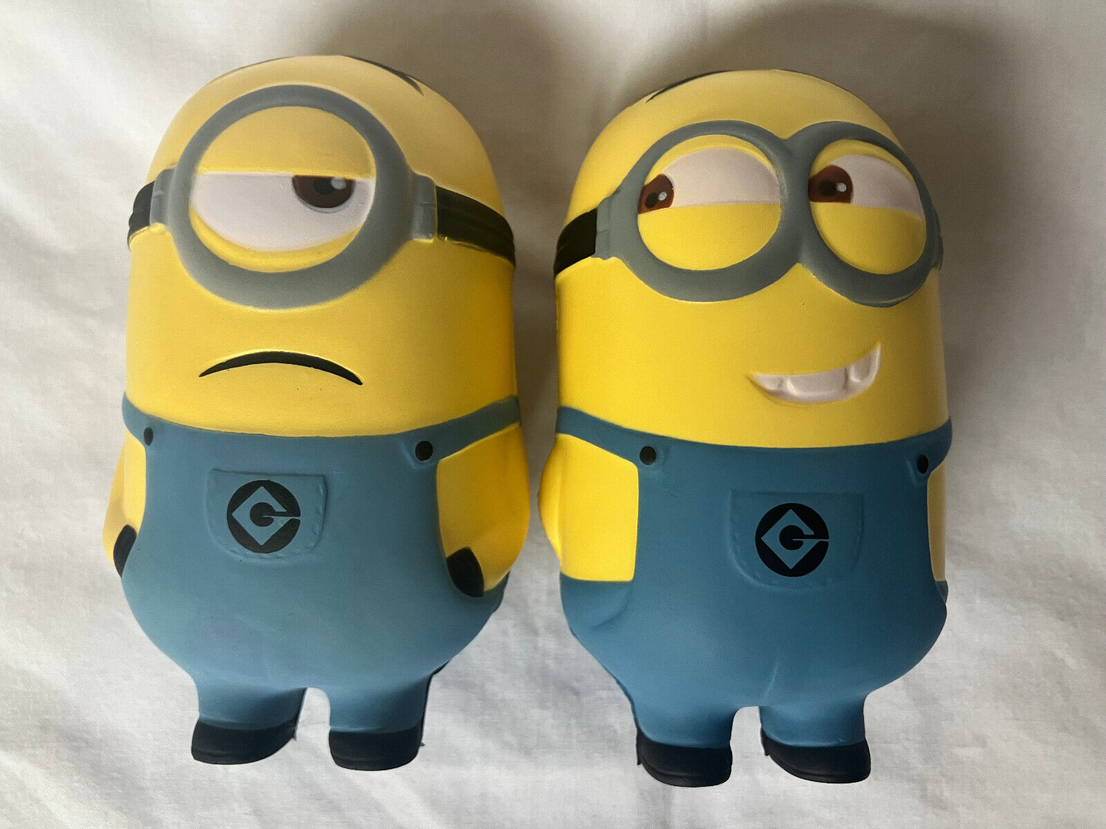 2 Minions Stress Toys approx 4 Inches Tall Bob and Stuart Despicable Me 2