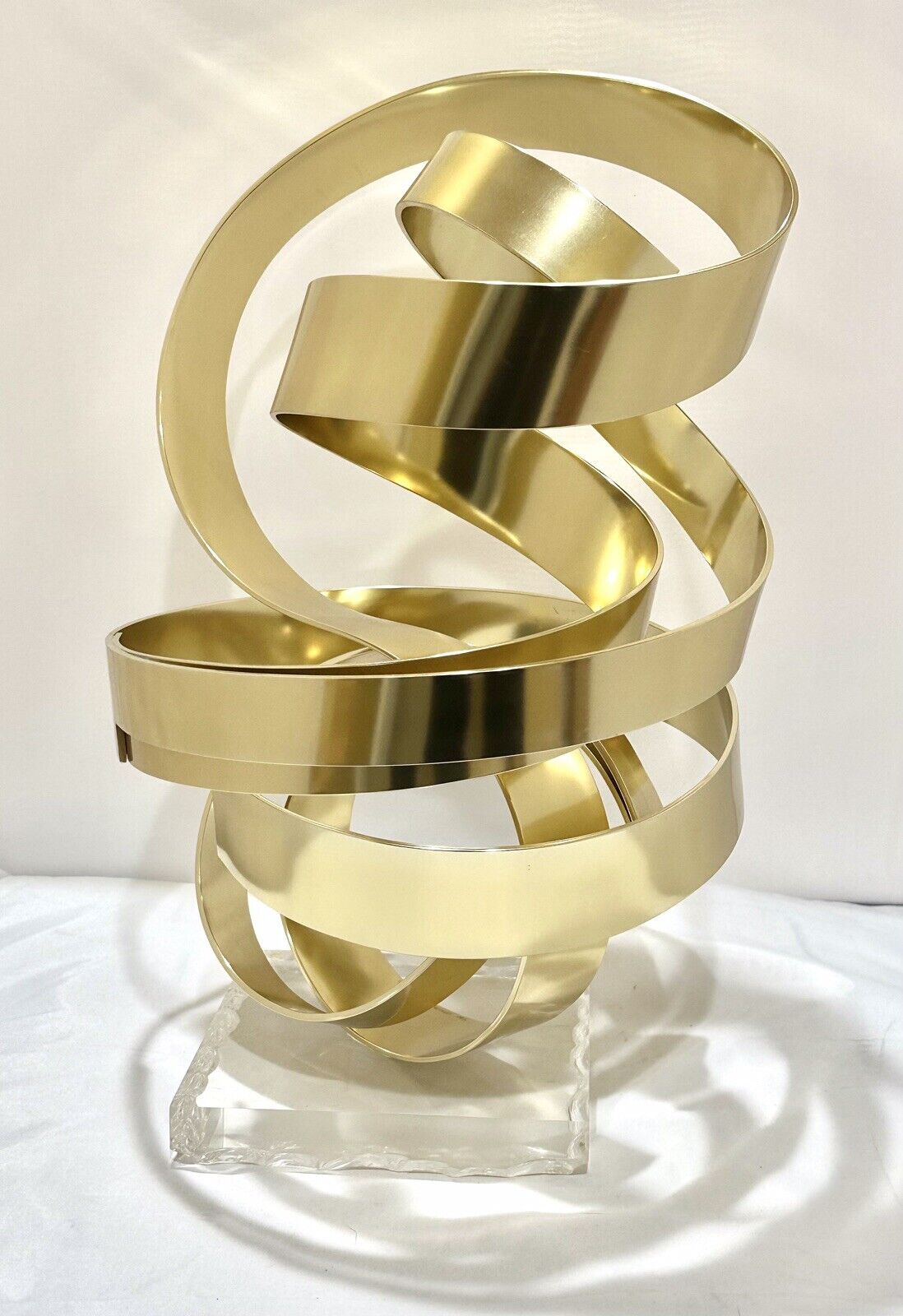 Dan Murphy Original Artwork, Anodized Aluminum Kinetic Ribbon Sculpture 2001