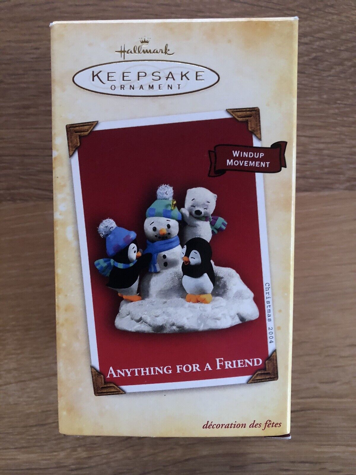 Hallmark Keepsake Ornament Anything For a Friend 2004 Penguins Snowman Bear 