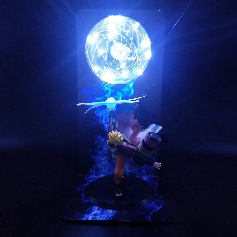 Naruto Shippuden Uzumaki Senjutsu Wind Style Figure Blue LED Lamp Light