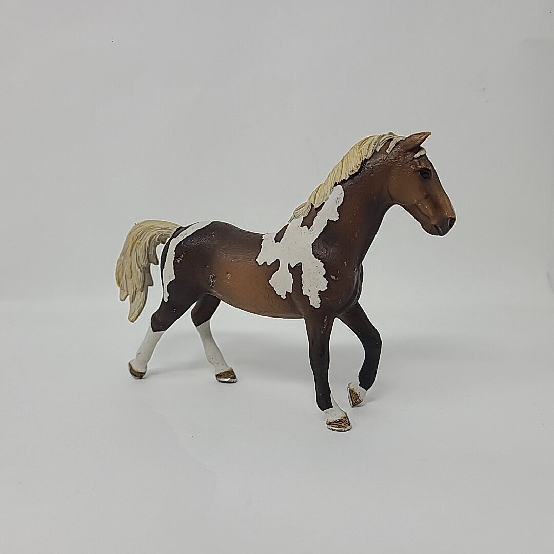 Schleich Horse Pinto TRAKEHNER STALLION Brown White Figure 2013 Retired 13756