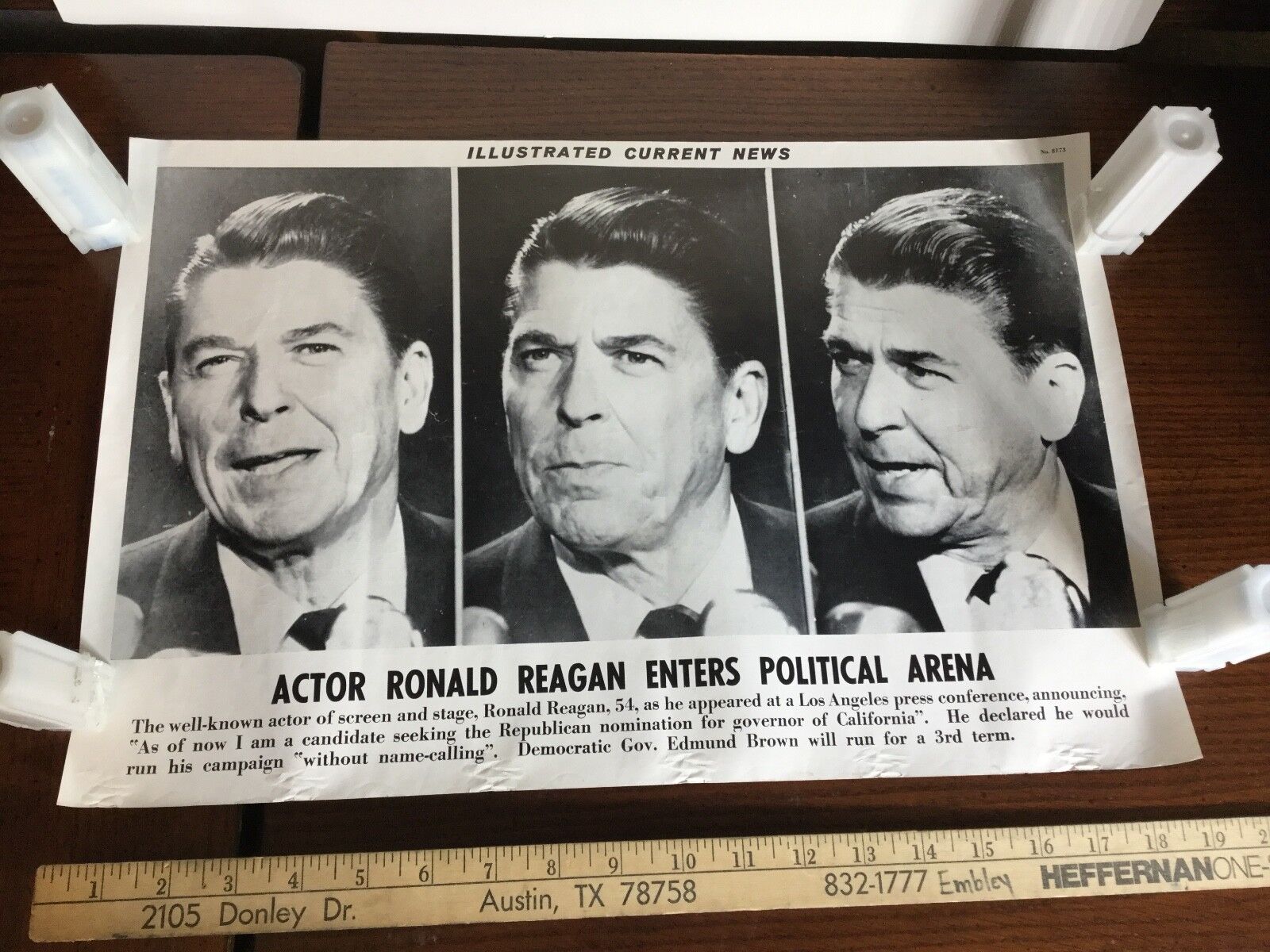 Illustrated Current News Ronald Reagan Enters Political Arena Actor President 