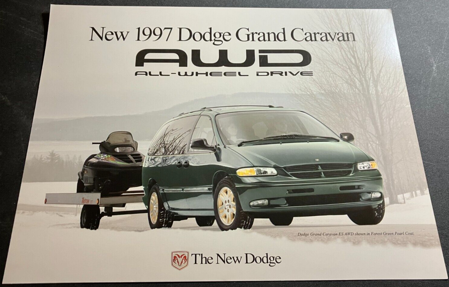 1997 Dodge Grand Caravan AWD - Vintage 2-Sided Dealer Sales Print Ad Brochure