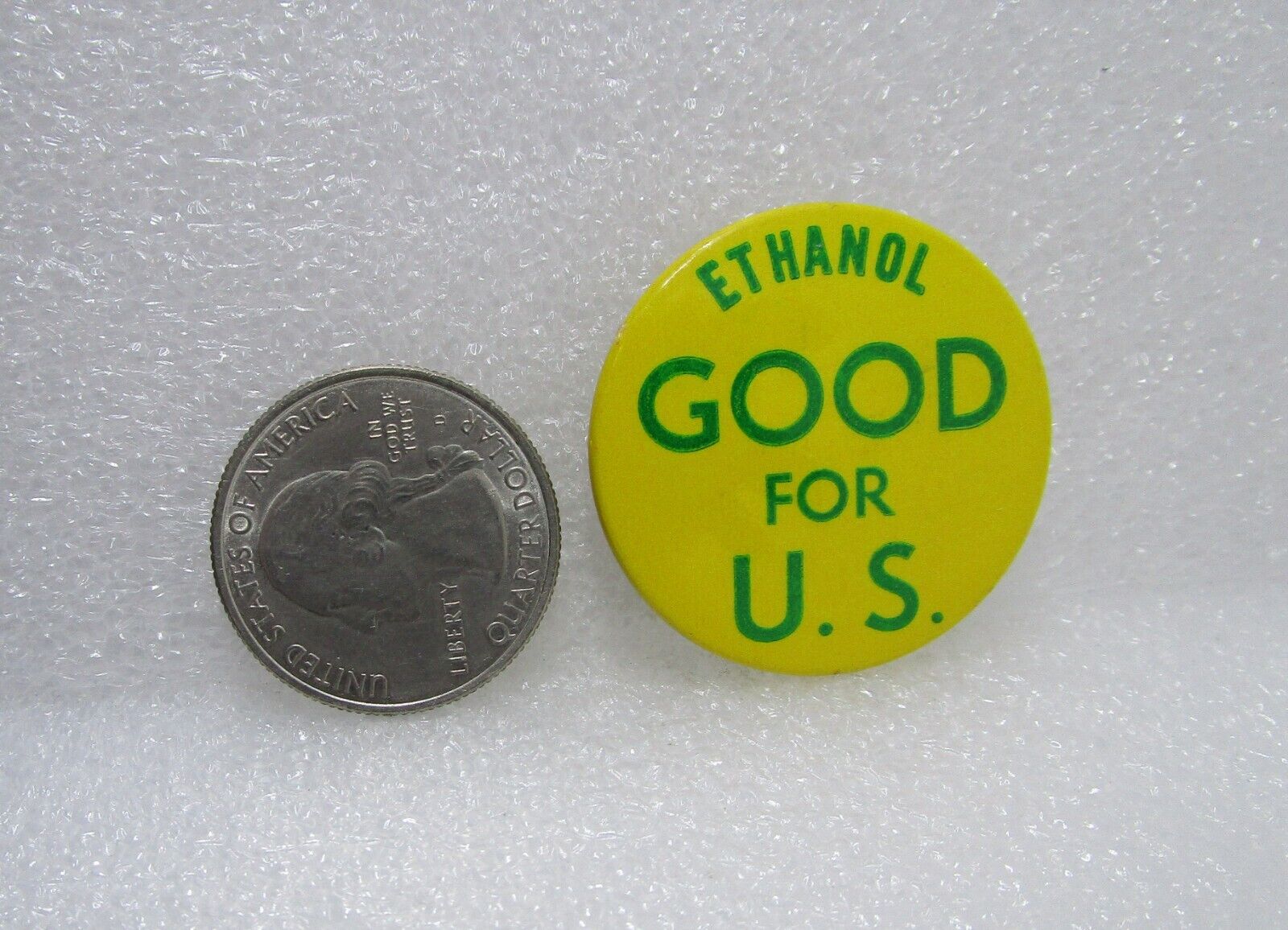 Ethanol Good For U.S. Button Pin