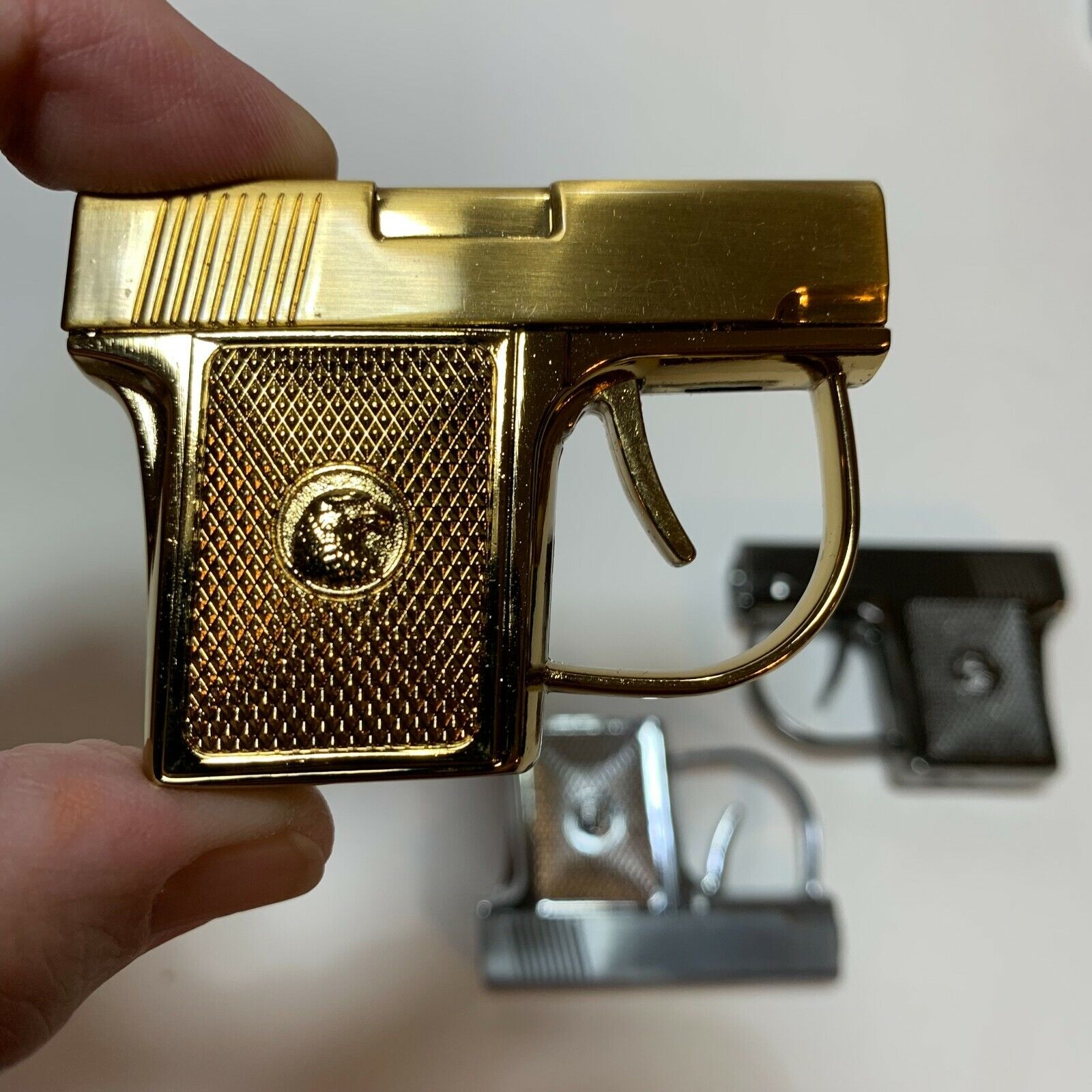 Mini *METAL* Pocket Pistol Gun Lighter Adjustable Jet Torch Flame Boxed 3 Colors
