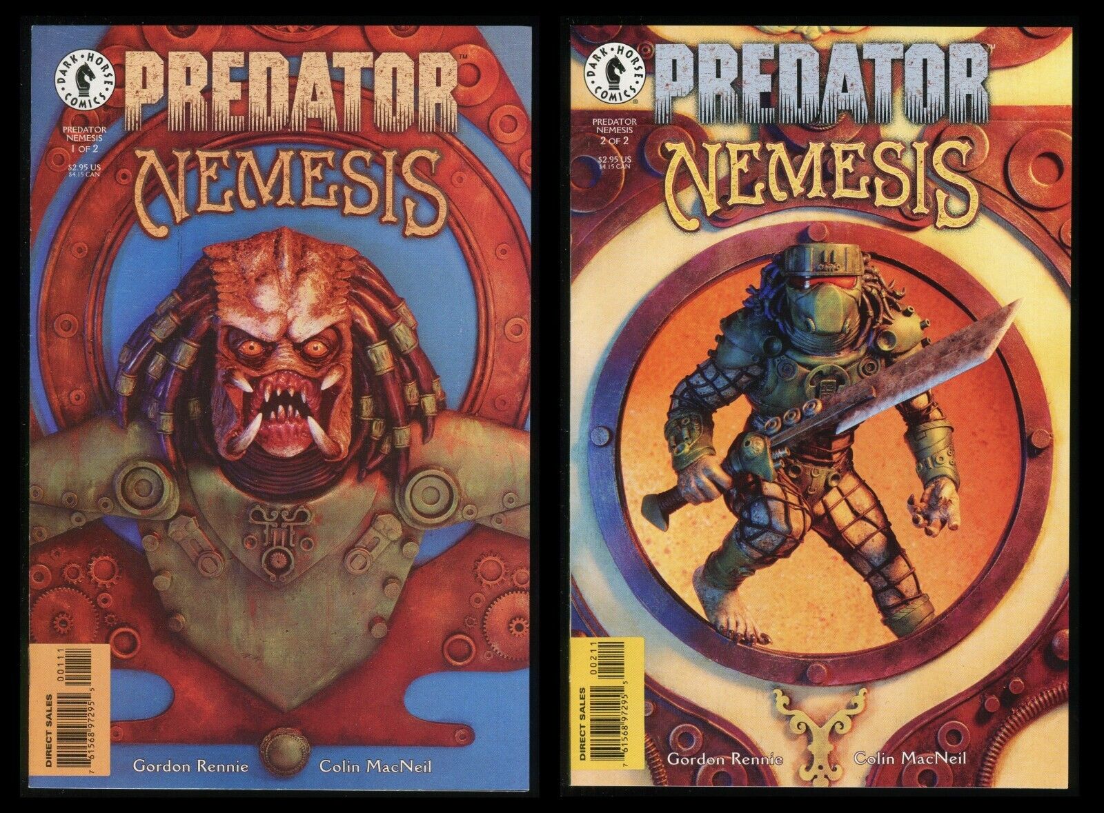 Predator Nemesis Comic Set 1-2 Lot Jack the Ripper Colin MacNeil Tom Taggart art