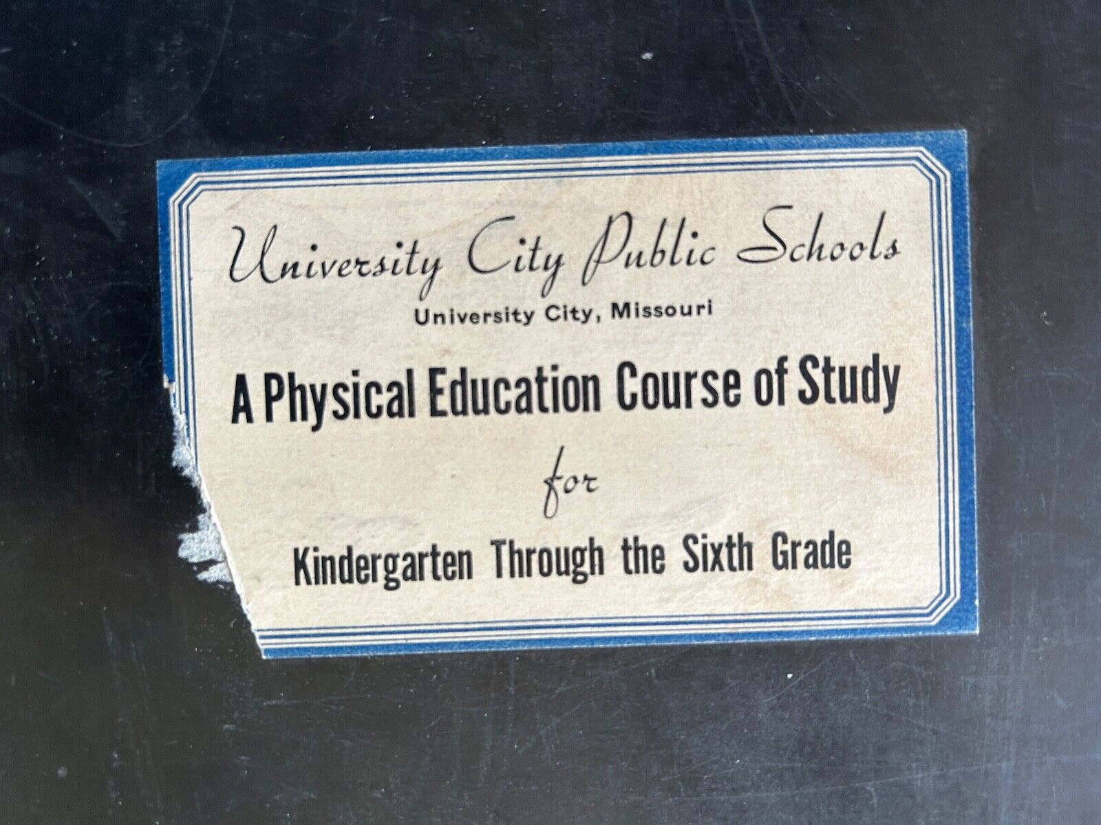 Vtg 1938 UNIVERSITY CITY, MO CITY PUBLIC SCHOOLS PHYSICAL EDUCATION COURSE STUDY