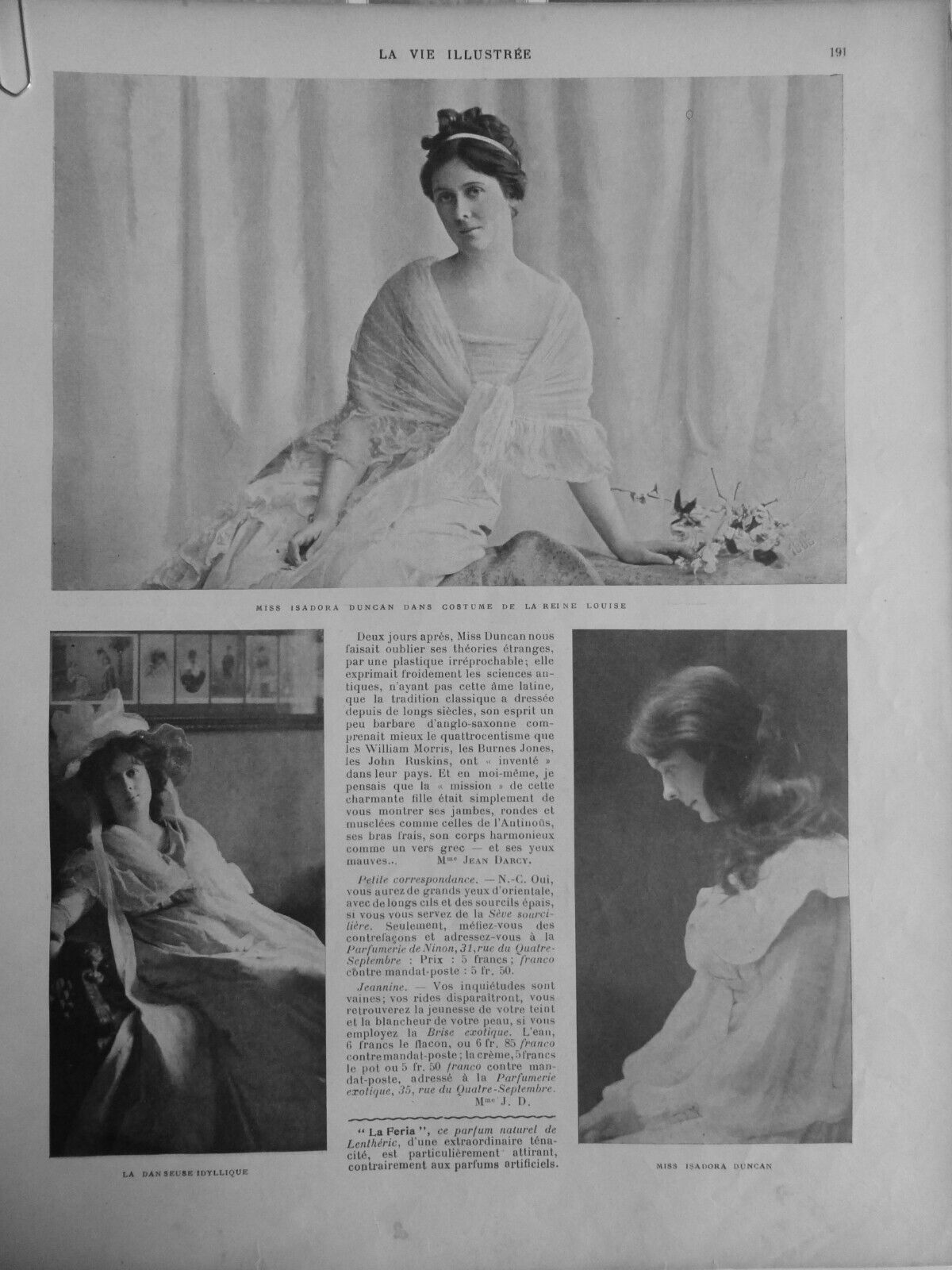 1912 Celebrity Raymond Duncan Musician Flute School Danse 4 Newspapers Antique