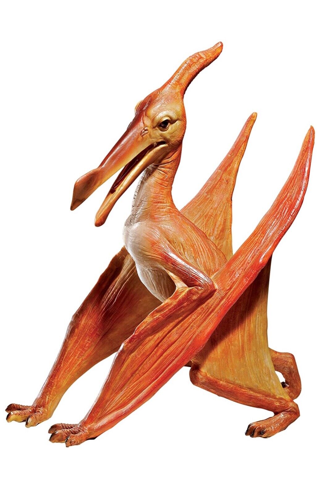 Scaled Dinosaur Statue Jurassic Period Pterodactyl 6.5 x 11.5 x 14 inches (a)