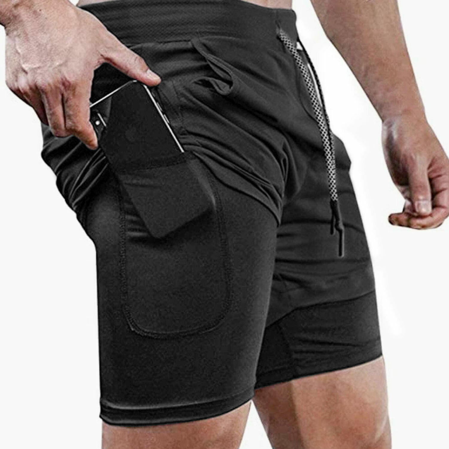 Men\'s Fitness Compression Shorts Gym Sports Training Workout Running Chino Pants