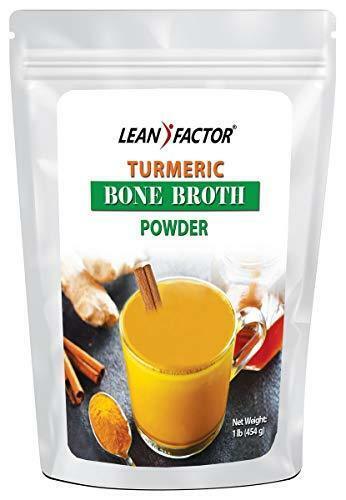 Beef Bone Broth Powder with Turmeric - Rich in Collagen Peptides & Gelatin - Sup