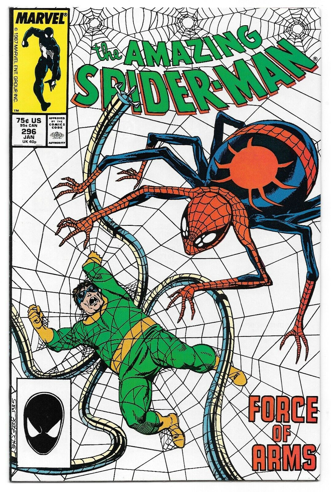 Amazing Spider-Man #296 (01/1988) Marvel Comics Classic John Byrne Cover KEY