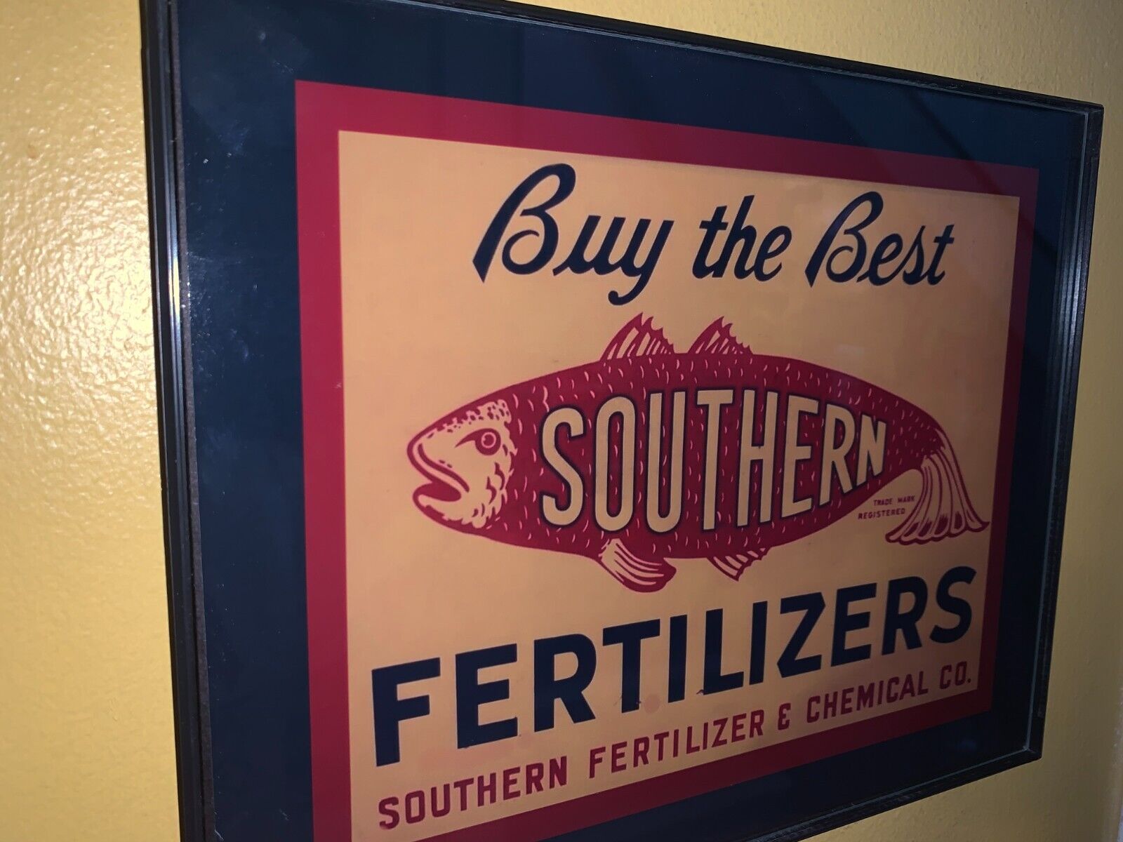 Southern Fertilizers Fish Farm Barn Man Cave Bar Advertising Sign