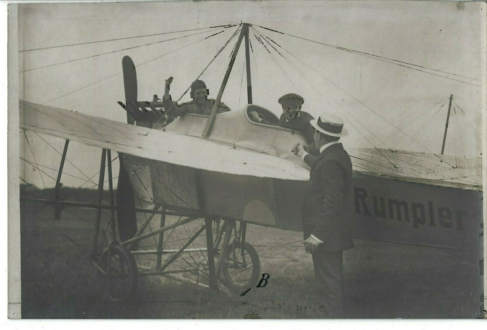 1909 Early Aviation photo ETRICH TAUBE RUMPLER Germany Austria monoplane