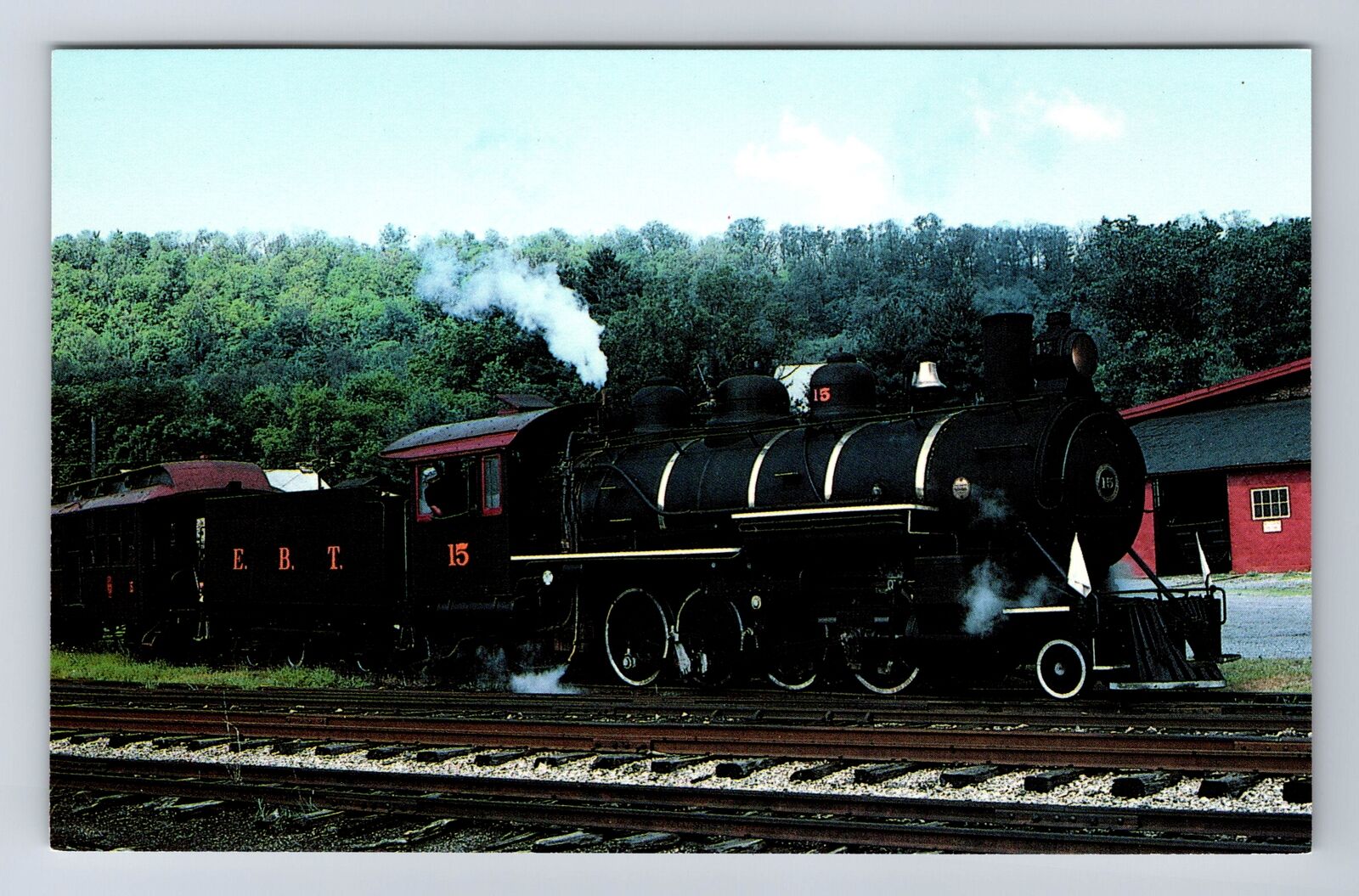 East Broad Top RR Locomotive #15, Train, Transportation Vintage Postcard