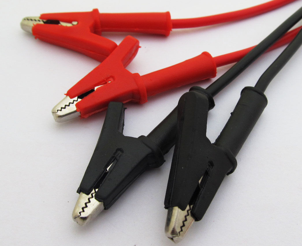 20pcs 1M Silicone High Voltage Alligator Clip to Alligator Clip Test Leads Cable