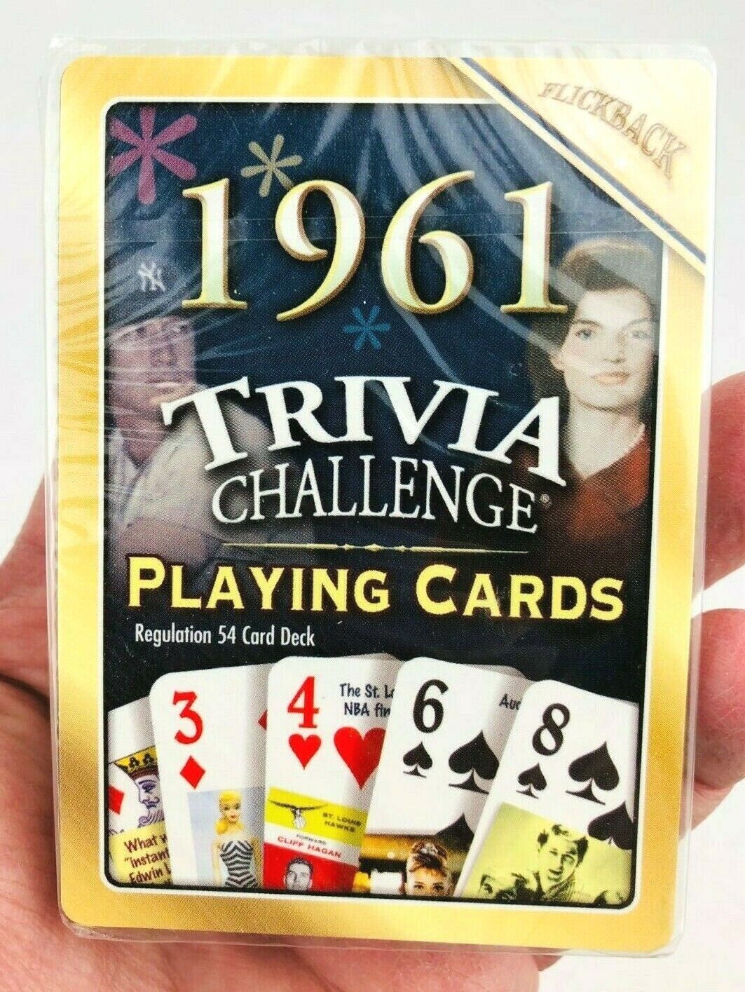 Flickback Year 1961 Trivia Challenge Playing Cards -  New Sealed  *K