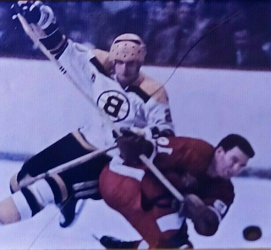 Vintage 1970s Boston Bruins Hockey Action Anscochrome 35mm Slide Car10
