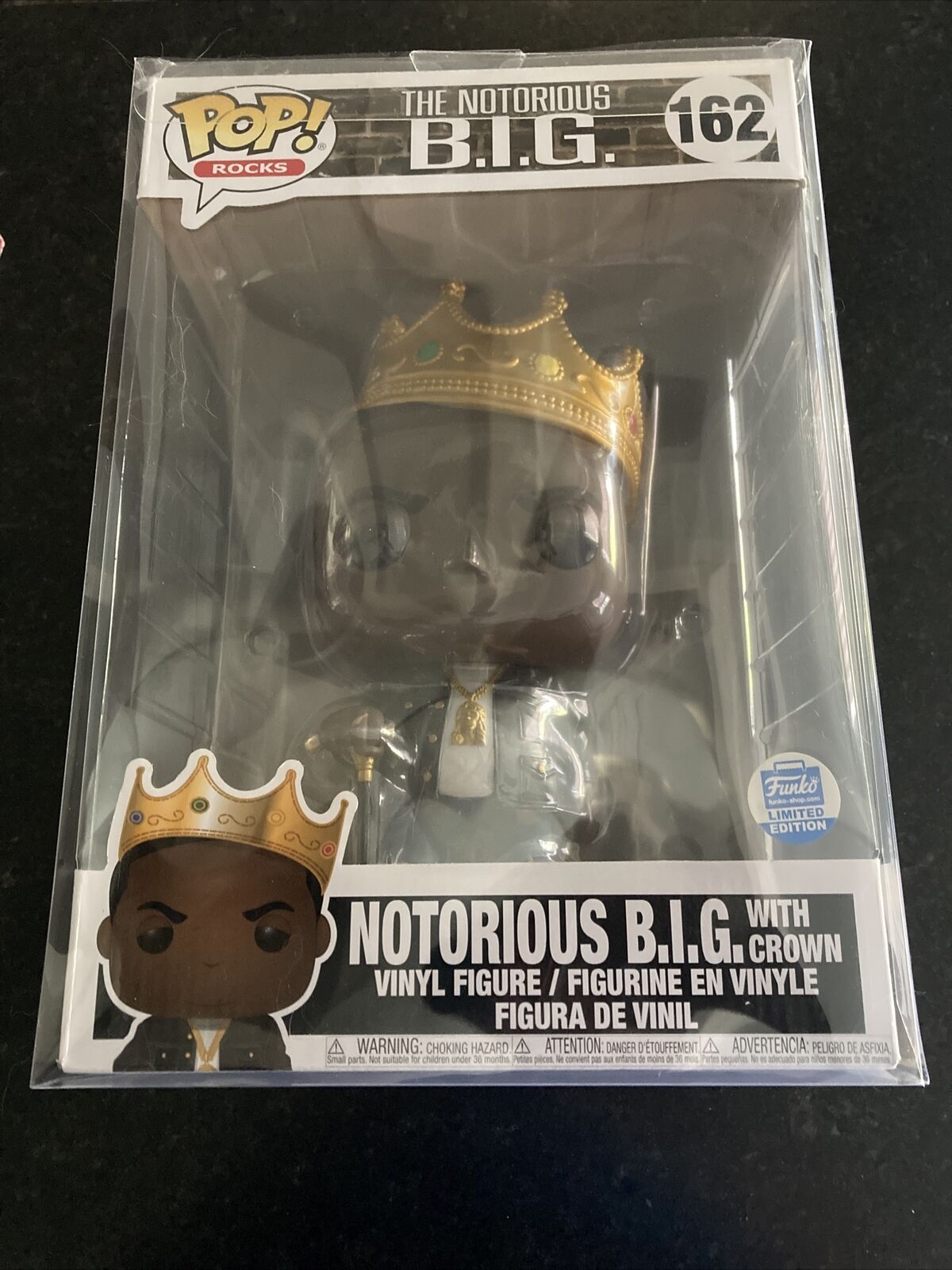 Notorious B.I.G. With Crown 10 Inch Funko Pop #162 - Funko Shop Exclusive