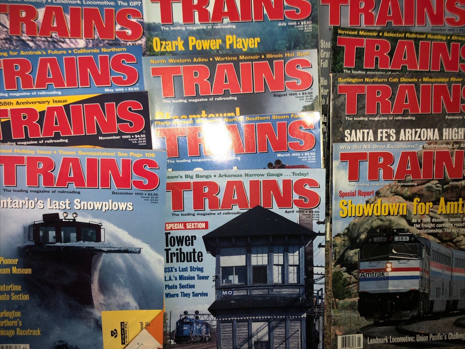 Trains 1995 Magazine 12 Issues Magazines