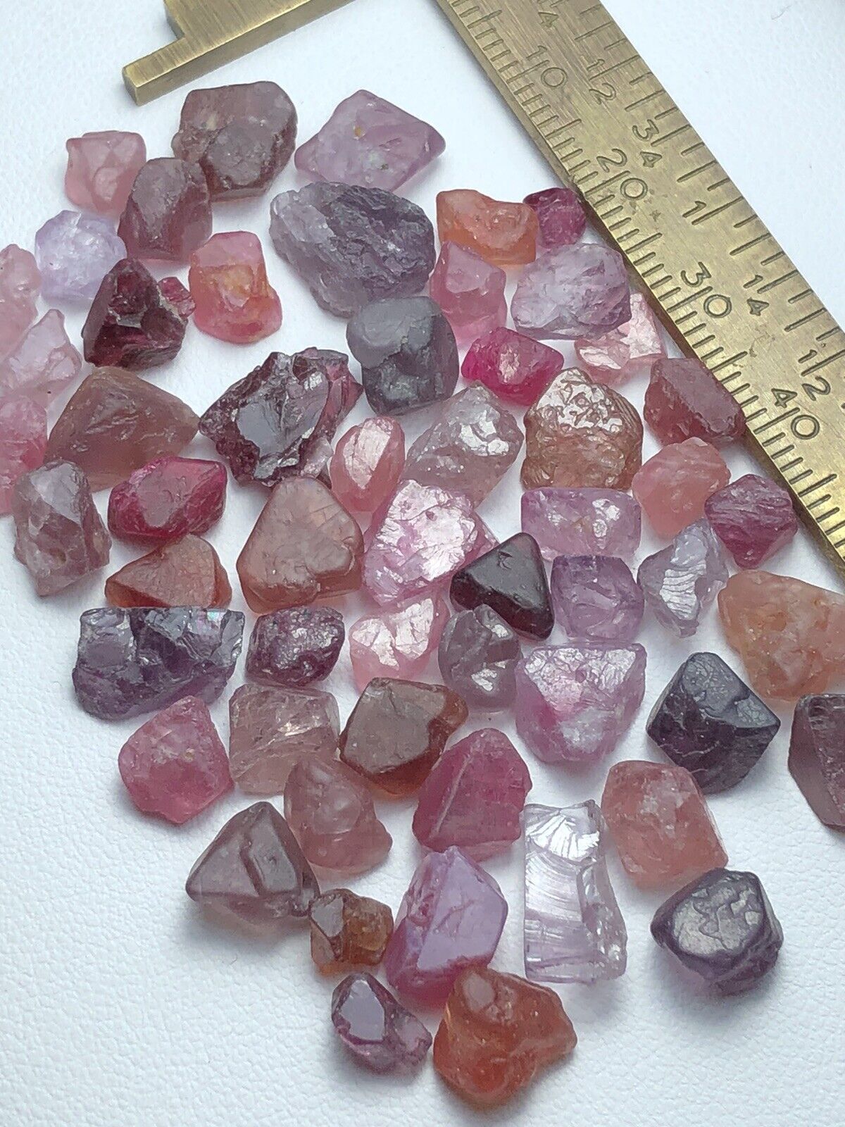 113 Crt / 55 Piece /Natural Multi Spinel Mix Rough Crystals From Burma,