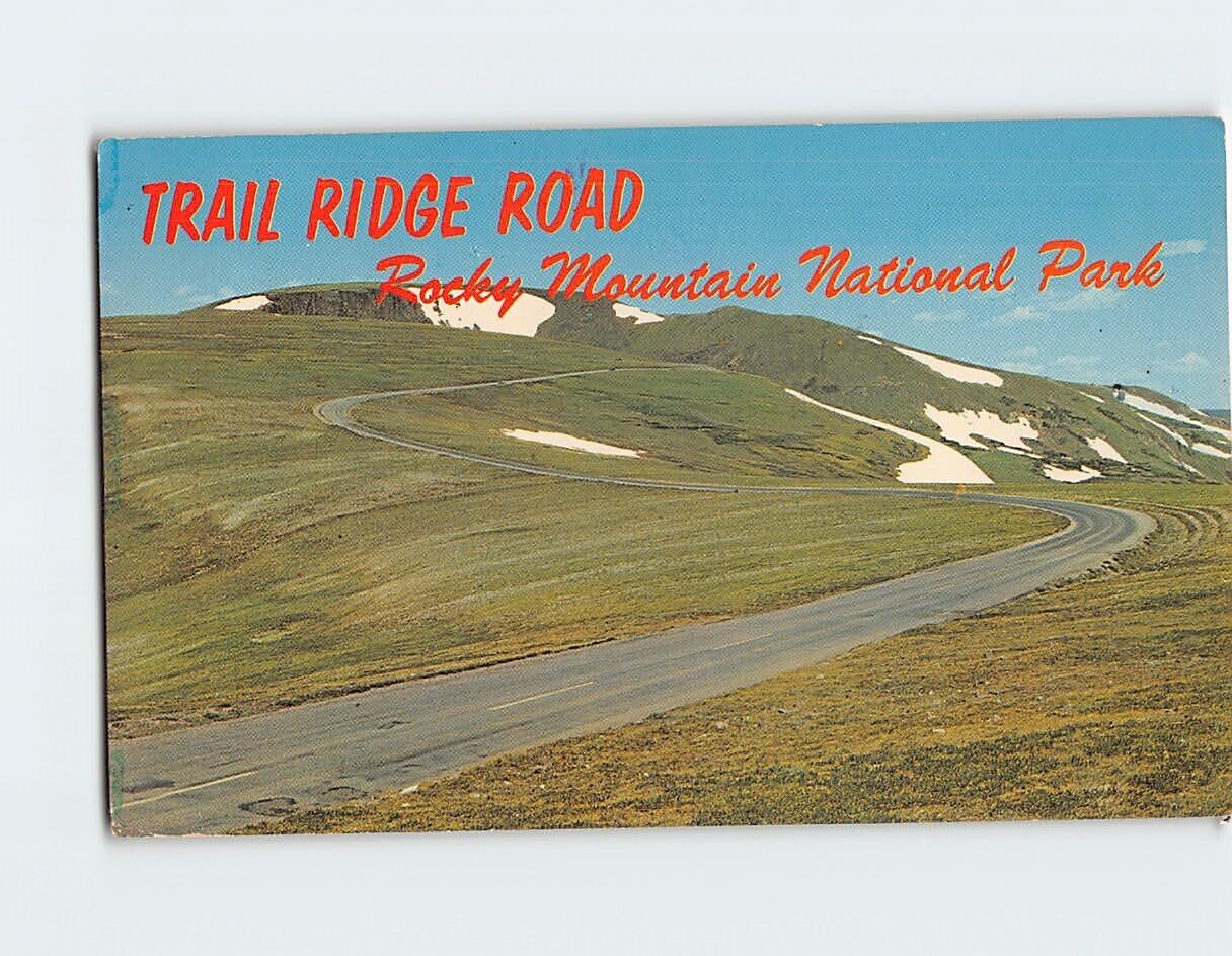 Postcard Tundra Curves on Trail Ridge Road Rocky Mountain National Park Colorado