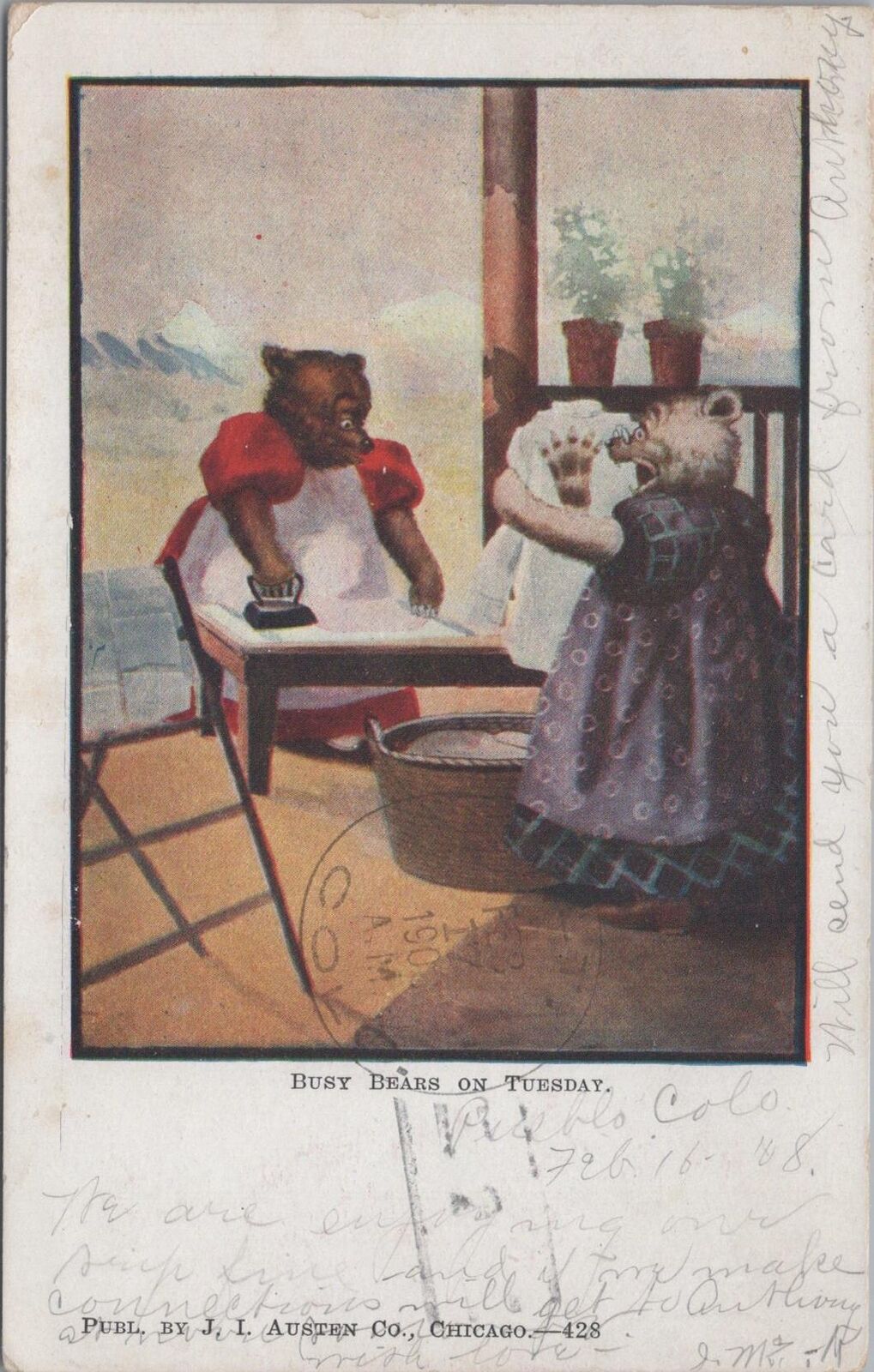 Busy Bears Postcard Tuesday  1908