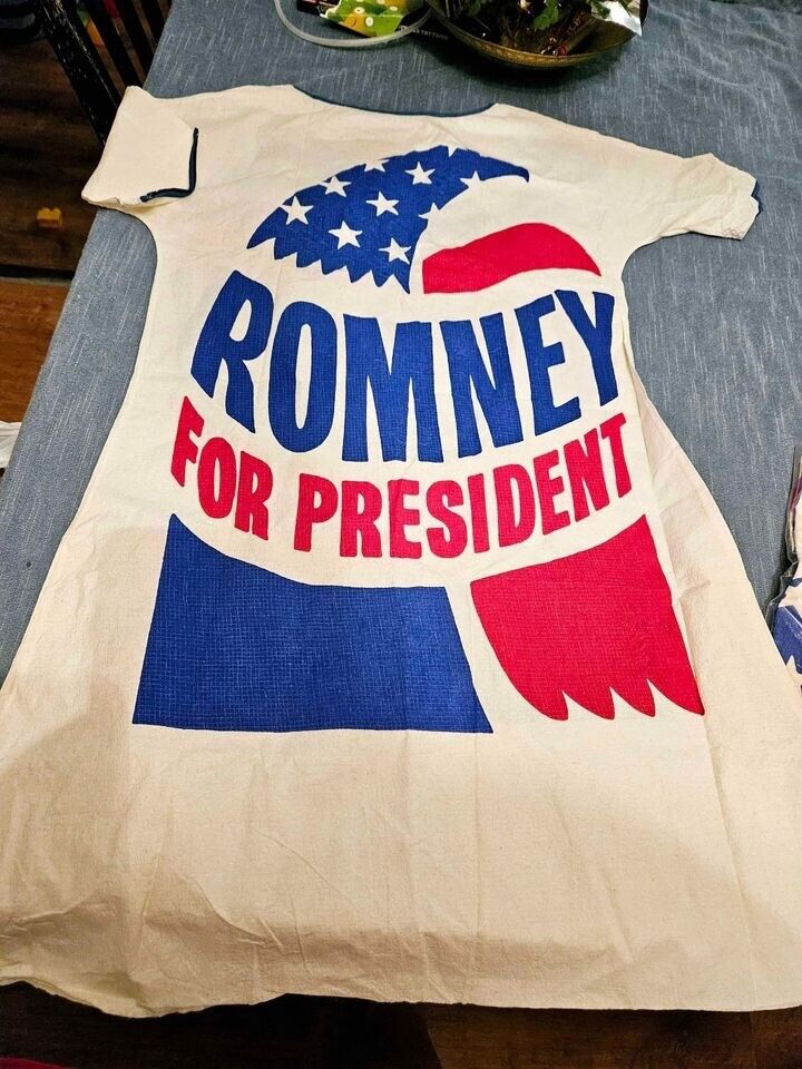 Very Rare Antique 1967 Paper Dress -  Romney for President. In original Package