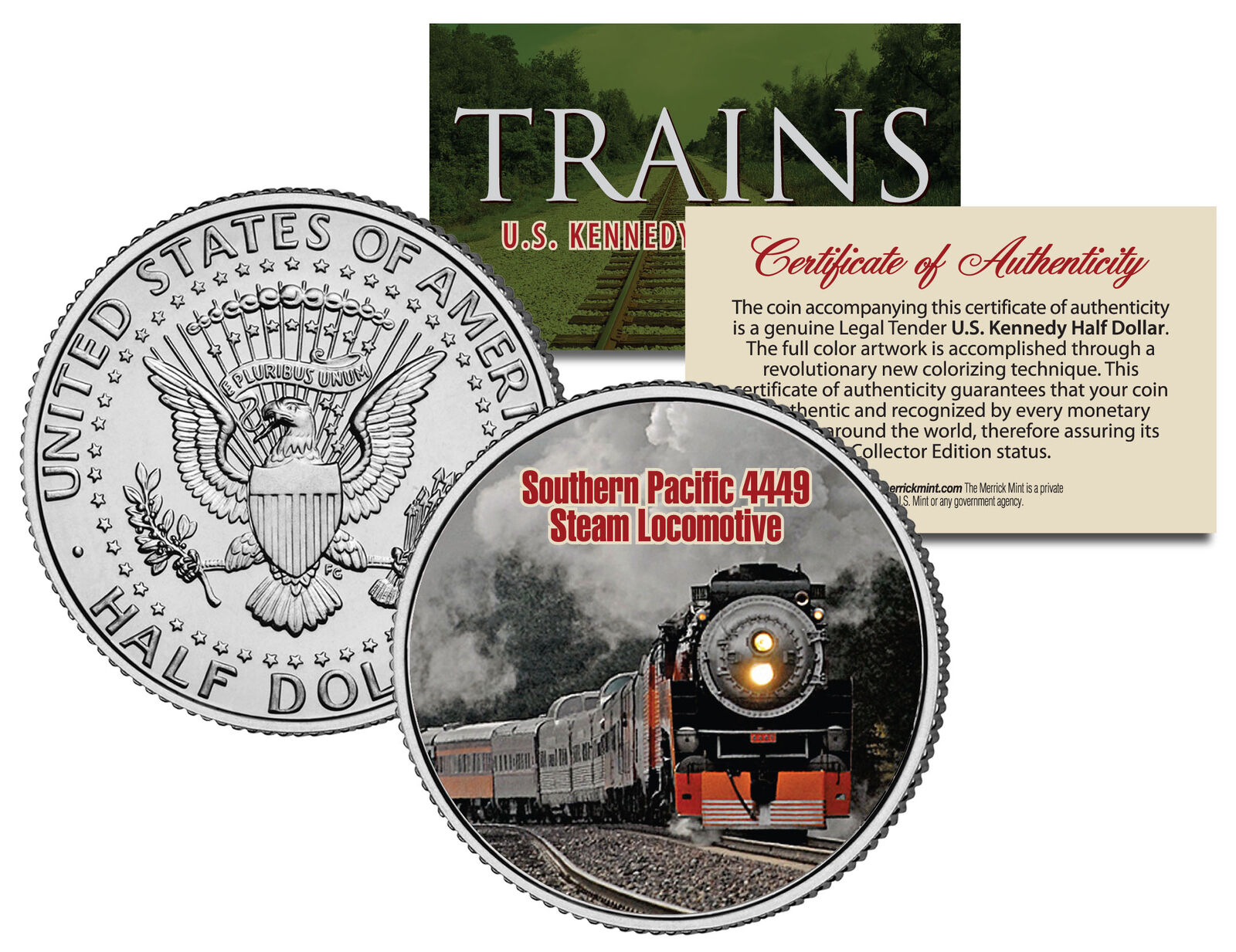 SOUTHERN PACIFIC 4449 STEAM *Famous Trains Series* JFK Half Dollar U.S. Coin