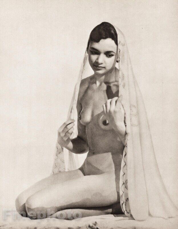 1955 Vintage IRANIAN FEMALE NUDE Woman Iran Persia Photo Gravure JOHN EVERARD 