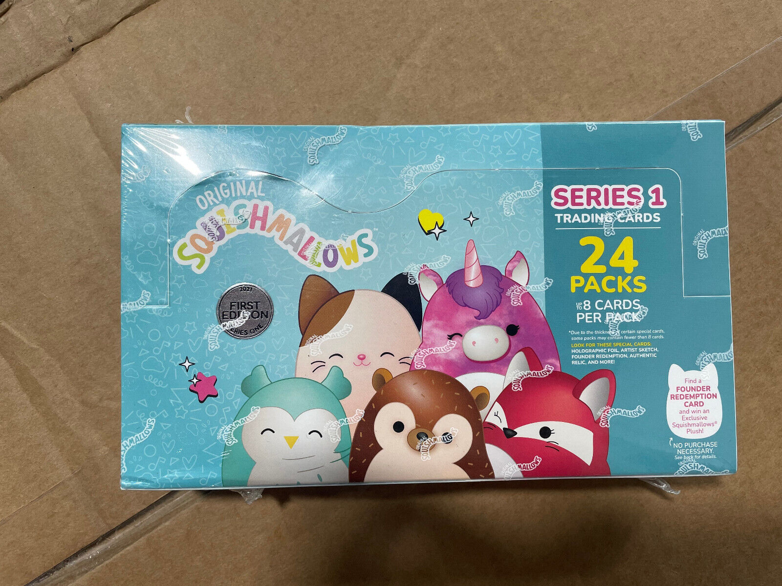 1st Edition Squishmallows Trading Cards Hobby Box Sealed 24 Packs RARE 1000 Made