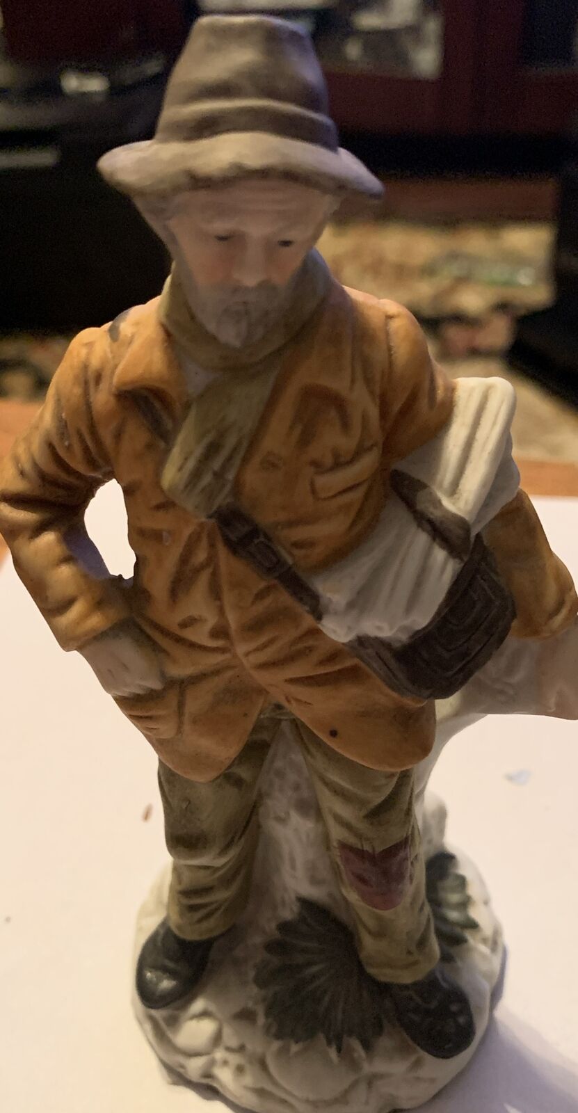 Vintage Ceramic Old Man Hobo Figurine 6” Tall 1982