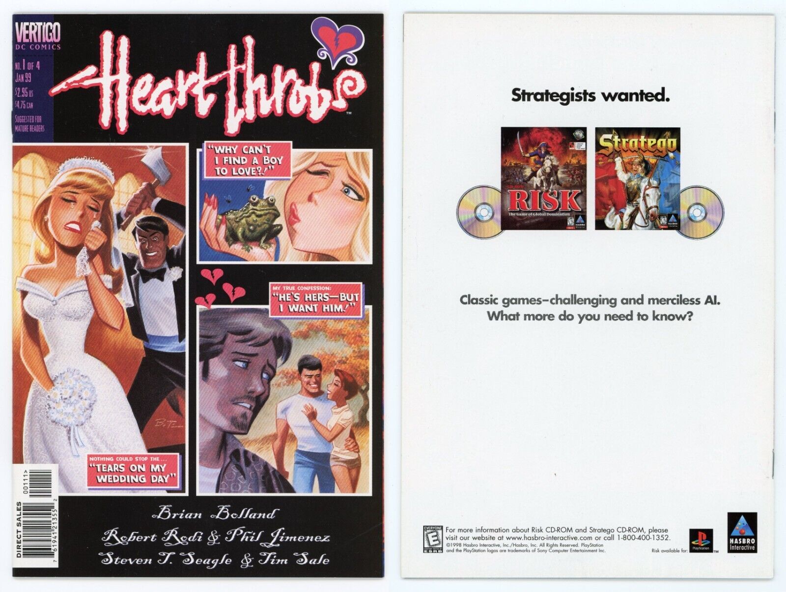 Heart Throbs #1 (NM 9.4) Bruce Timm Cover Good Girl Art GGA HTF 1999 DC Vertigo