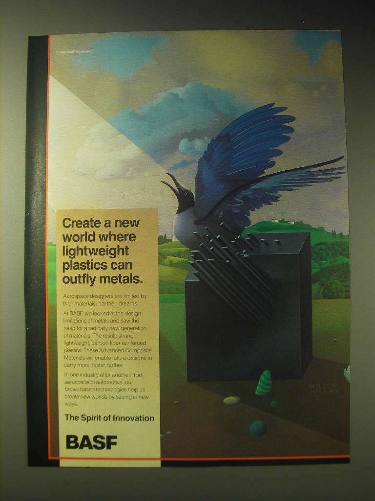 1989 BASF Advanced Composite Materials Ad - Create a new world