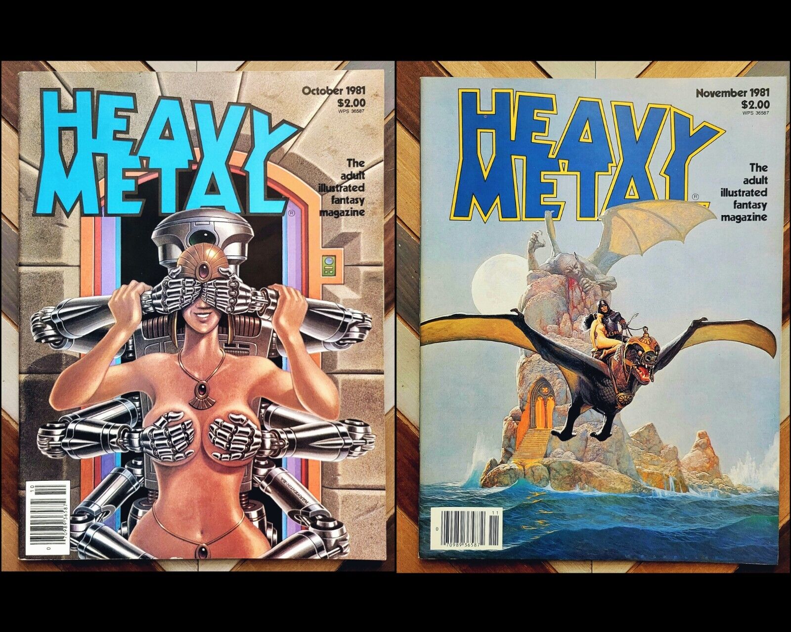 HEAVY METAL Vol.5 #7 & 8 (HM 1981) Sharp Set Of 2 FANTASY ART Legendary Creators